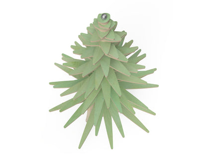 Detailed DXF drawing of wooden christmas tree for CNC router