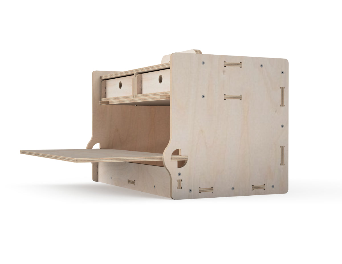 Toolbox DXF Files preview – open door showing horizontal work surface