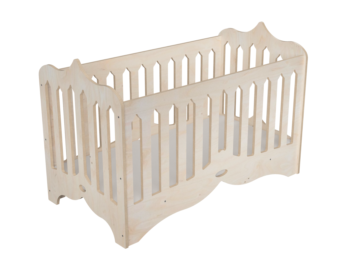 Gothic Baby Crib DXF file Aribabox
