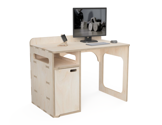 Office Desk (With a Cabinet) DXF Files