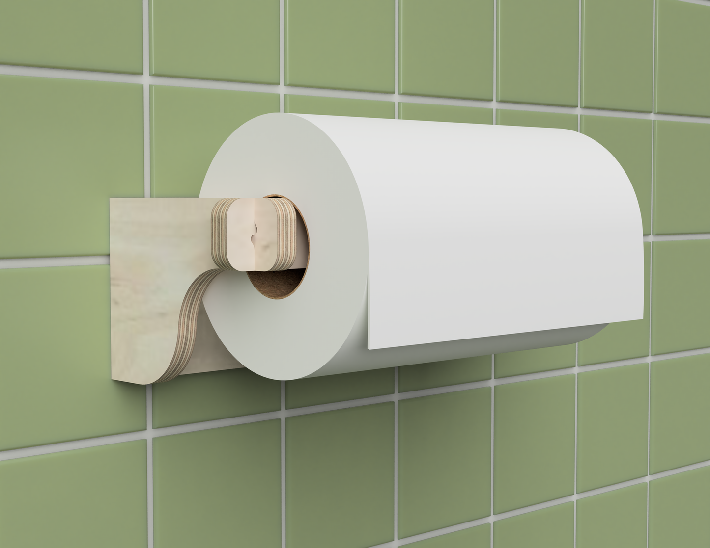 Simple Wall Paper Towel Holder DXF Files