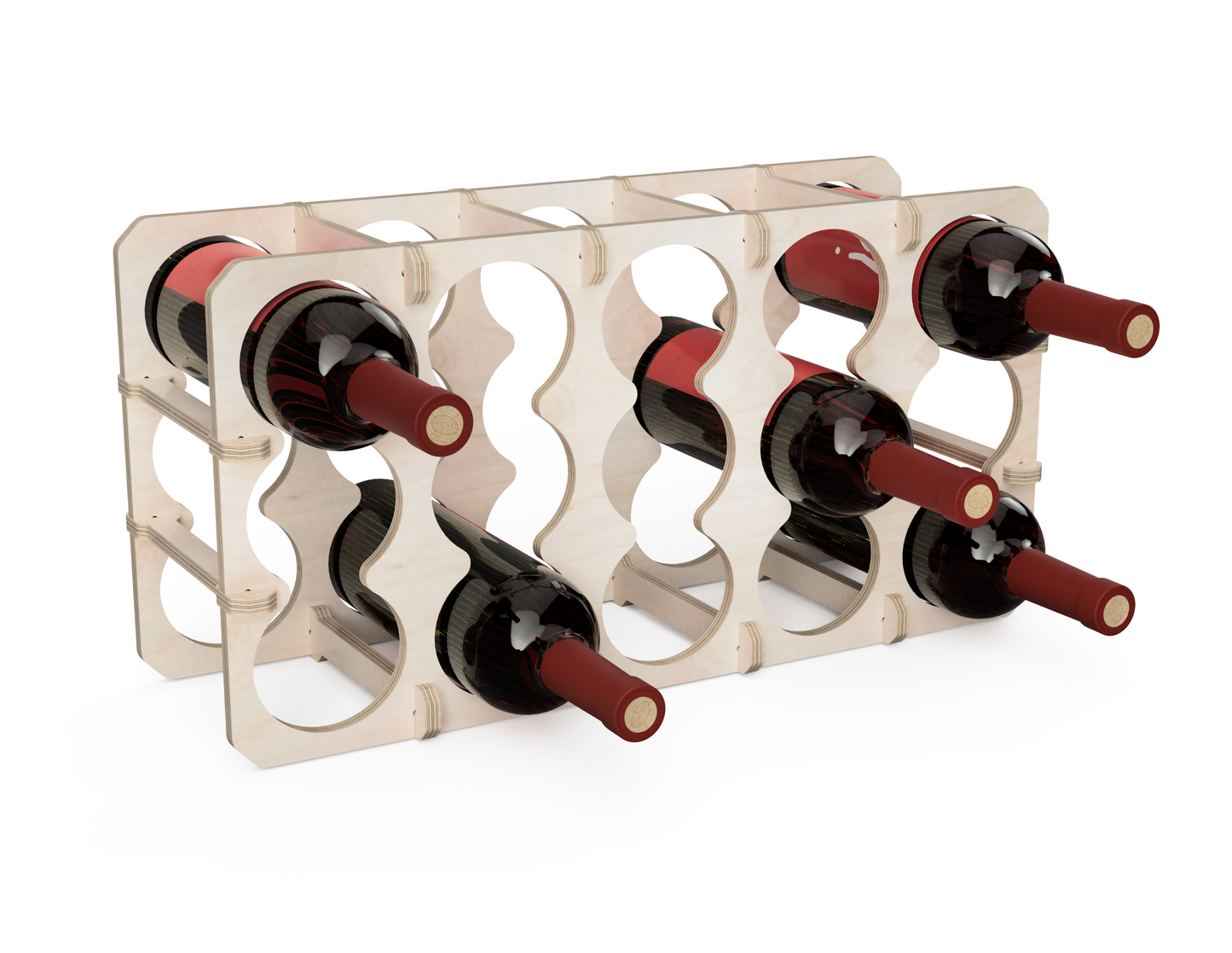 Wine bottle stand DXF file